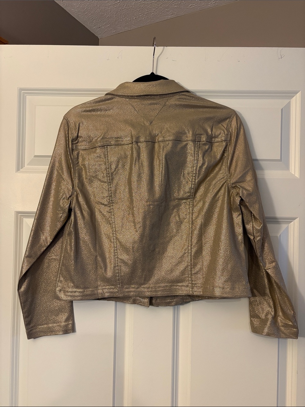 Tommy Hilfiger Metallic Gold Jean Jacket - Picture 3 of 4